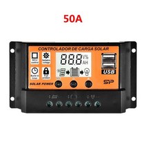 발전기 트랜지스터 테스터 lcr mppt 10a20a30a40a50a60a70a80a90a100a auto lcd screen solar charge controller 251, 50a, 1개