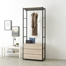 [케이컴퍼니본사] 심플비 링크시스템행거800 3서랍옷장, 애쉬