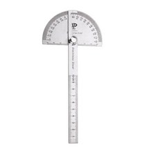 180 도 스테인레스 스틸 각도기 각도 파인더 회전 측정 눈금자 각도 측정 목공 도구, 01 Clear protractor
