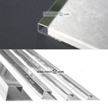재료분리대 바닥몰딩 마감재보호 코너몰딩 스텐 사각 2.4M, 1) 8x8X2400
