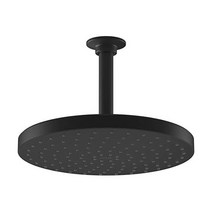 KOHLER 76465-G-BL Awaken 10인치 단일 기능 레인 샤워 헤드 고정 원형 레인폴 1.75 GPM 매트 블랙