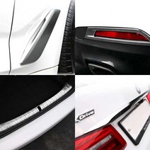 포원 BMW 5시리즈 G30 휀다 트렁크 범퍼 안개등 리어가니쉬 익스테리어 크롬 몰딩 520d 용품, 08_휀다 에어벤트 실버 몰딩 - 무광