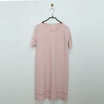 빈티지다온 SOIM 핑크색 펀칭 레이스 임산부 원피스