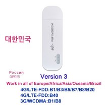 데이터쉐어링 라우터 유심 4G LTE 블루투스 차량용 휴대용 와이파이 USB, 버전 3