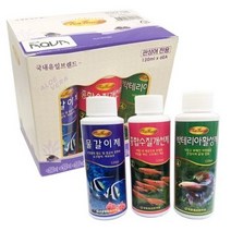 샘아쿠아 투터치 물갈이제 120ml x 2p + 박테리아 활성제 120ml x 2p + 종합수질개선제 120ml x 2p, 2세트