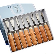 우드카빙키트 8개/대 목공 드라이 핸드 나무 조각 도구 칩 세부 치즐 세트 나이프, 한개옵션0