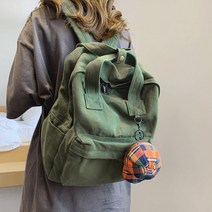 로지 스쿨복고 캔버스 백팩 + 모자파우치 랜덤발송