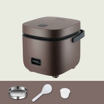 멀티압력쿠커 스테인레스 스마트 전기냄비 220V 1.2L 전기 밥솥 다기능 휴대용 2 층 식품 가열 지능형, Machanical Brown_220V | EU
