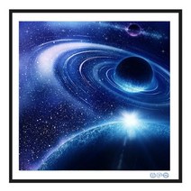 China 항공지구 은하수 우주 보석십자수 픽스 아트 집에서하는 취미 주문 제작 큐빅비즈, 60x60cm