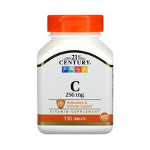 21st Century 센트리 비타민C 250mg 110정 3통 아스코르빈산 탄산칼슘, 6개