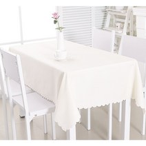 테이블보 셀프 100일 백일 돌상 칠순 소품 행사 식탁커버 레이스 식탁보, 크림