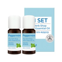 더허브샵 에센셜오일 페퍼민트, 2개, 10ml