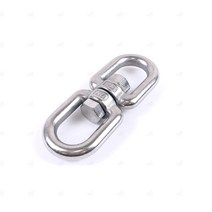 더블 슈벨 1P M6-M12 로프 스텐 회전 8자 체인 후크 개고리 베어링 스냅 꼬임 방지, B_M8