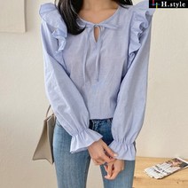 에이치스타일 WG 날개프릴BL 봄신상 블라우스