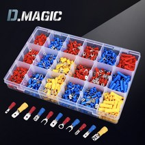 터미널 단자 1200PCS 황동 PG 신주 U형 O형 총알 압착 단자, PG 단자 1200PCS, 1개