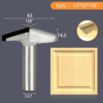 엔드밀 앤드밀 밀링 커터 Vsharp 다이아몬드 CVD 코팅 V 타입 라우터 비트 우드 엔드 밀 목공 PCD CNC 비트용 1 2 인치 생크 1개 240883, 12.7x63x150Deg.
