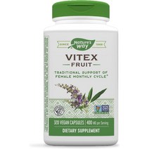 네이쳐스 웨이 여성 건강 월 주기 일정 pms 바이텍스 후르츠 비건 400 mg 320 캡슐, 1팩, 320 베지 캡슐