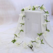 벚꽃_조화_2p세트_화관_인조꽃_웨딩소품_러블리_넝쿨 8A84, 상세페이지 참조