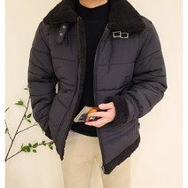 남자 겨울 양털 패딩 무스탕 누빔 라이더 점퍼 2컬러