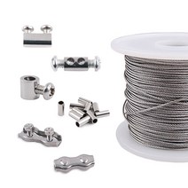 와이어 슬리브 클립 와이어고리 케이블 로프 압착 연결 고정 단자, 4)와이어 클램프 더블