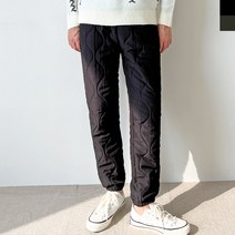 그린라인 겨울 데일리 커플 퀄팅 기모 패딩 남자 조거팬츠