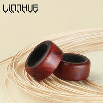 LINNHUE-낚싯대 스토퍼 마호가니 혈액 샌들 우드 미끄럼 방지 링 단단한 나무 백스톱 O-링로드 스톱 낚시 액세서리, 11-12mm