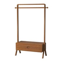 스탠드옷걸이 원목 튼튼한 드레스룸 피팅룸 인테리어, 우드 칼라 80 cm M