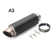 60mm 바이크 오토바이 배기 머플러 스티커 이스케이프 모토 탄소 섬유 파이프 GSR650 NINJA250 R6 SV650 CBR1000 R25 ER6N, 02 a2