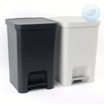 SOCEAN 페달 종량제 무소음 휴지통 13L 페달 분리수거함 사각 원터치 휴지통 재활용 수거 통 20L 비닐봉투 사무실 쓰레기통 쓰레기함 분리 배출통 재활용함 정크박스, 다크그레이
