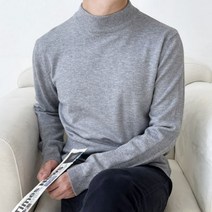 남성 남자 긴팔 니트 티셔츠 봄 가을 겨울 빅사이즈 큰사이즈 반폴라 데일리 캐주얼 니트티 L XL 2XL 258341