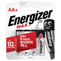 에너자이저 알카라인 맥스 AA 건전지 카드형 4입 1개