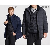 프로 월드컵 70%세일 안감 이중 마감처리로 털빠짐이 적은 남성 하프 덕다운 자켓 Q419-2581NV