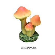 정원조각상 13pcs 크리 에이 티브 정원 장식 인공 선물 시뮬레이션 버섯 동상 수지 홈 인테리어, 노란색