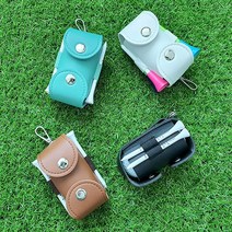 리드스포츠 똑딱이 골프공 2구 골프 볼주머니 홀더 포켓 골프공걸이 티꽂이 인조가죽 볼파우치 허리 골프공가방, 볼파우치2구(똑딱이)(화이트_SH-0026)