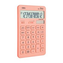 델리 컬러 계산기 EM01541, 레드, 4개