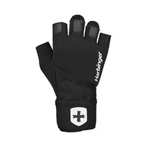 하빈져 Pro Wristwrap Gloves 2.0 for Weightlifting 트레이닝 핏ness 앤드 Gym Workouts with Wrist Support 2089, Black, Small