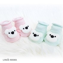 리나스마마 [출산선물] 곰돌이 오가닉 아기양말
