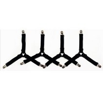 침대고정클립 홈 조절 가능한 침대 시트 탄성 그리퍼 벨트 패스너 소파 매트리스 커버 코너 홀더 클립 발 정리 도구, [07] 4 pcs Black