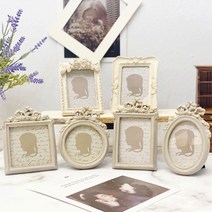 엔틱 로즈 사각 미니 액자 리본 포토 프레임 장식 인테리어 소품 디자인 아이디어 상품, 리본 직사각513C32R