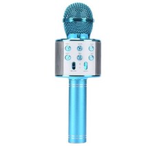 WS858 휴대용 블루투스 가라오케 dj 마이크 무선 전문 스피커 홈 KTV 핸드 헬드 mikrofon, A01.CHINA_Microphone blue