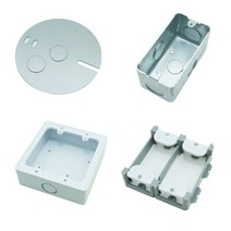 평카바 매립 철 아울렛 박스 PVC 노출 박스 석고보드 보조대, 23-2.주물 콘센트박스 1개용 2방 22mm