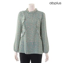 에이비플러스 ab.plus 사이드 러플 잔플로럴 블라우스 (LSU1ZB07A)