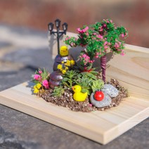 편백나무 다육 식물 테라리움 시골 풍경 정원 만들기 diy, 편백나무다육테라리움