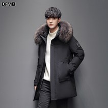 DFMEI 남성 야상 패딩 도톰 하프 후드 기모 점퍼