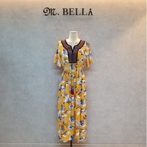 이랜드 [엠벨라][엠벨라] 울산점 여름 허리라인 태슬장식 면 플라워 롱 원피스