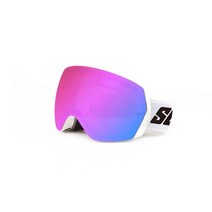 스키장고글 스노우보드고글 이중 렌즈 김서림 관리 스키 고글 남녀 공용 용 스노우보드 안경 신제품, 01 WHITE