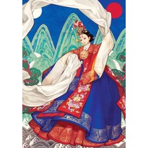 보석십자수 해바라기 DIY 다이아몬드 자수 한복 소녀 모자이크 모조 다이아몬드 그림 한국 여성 초상화 크, 11 square 45x60cm, 01 1