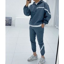 브이 아노락 조거팬츠 슬림핏 남자츄리닝 남자트레이닝복 운동복셋트