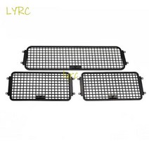 캠핑카 카라반 창문 윈도우 부품 LYRC 1 세트 TRX4 브롱코용 스테인레스 스틸 윈도우 메쉬 사이드 리어 네, 02 black