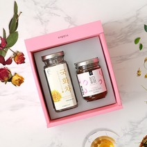 우리꽃연구소 장미꽃잼&국화차 선물세트